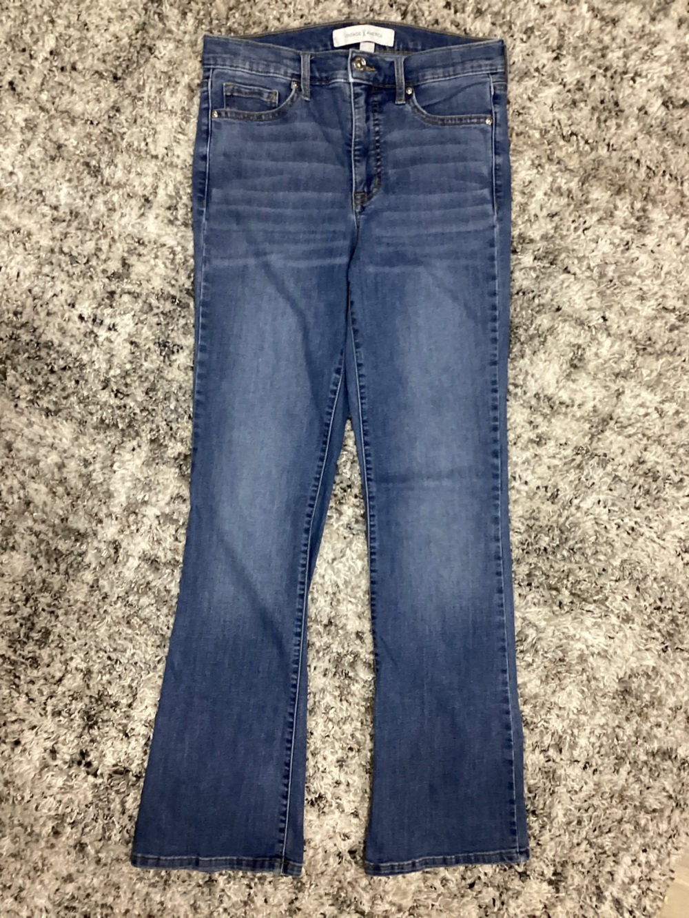 Vintage America Dark Blue Flared Jeans